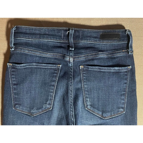 Abercrombie & Fitch Women’s 25 0S Simone High Rise Ankle Jeans Distressed Dark - Picture 7 of 8